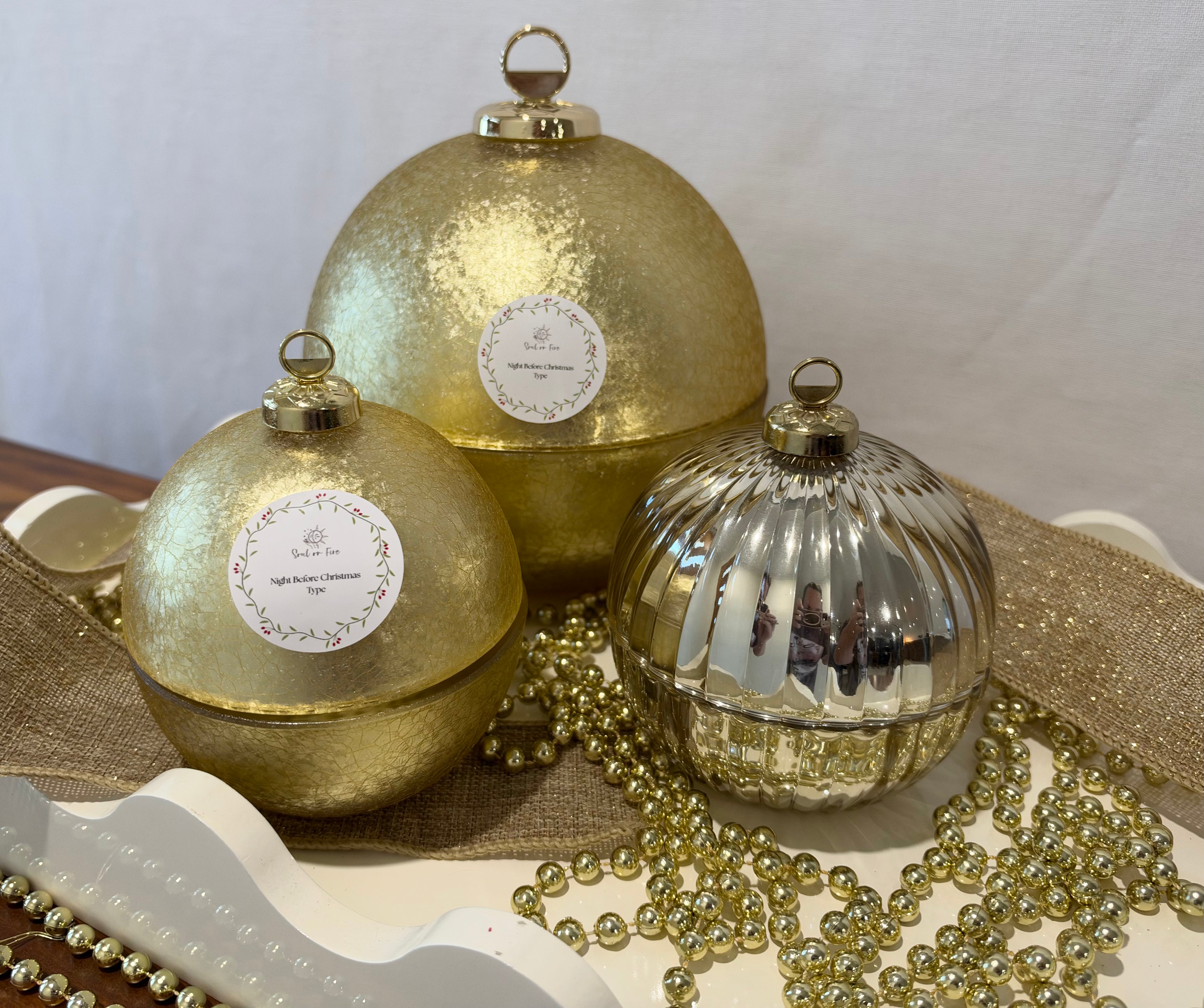 Christmas Bauble Candle | Small – Made to Order
